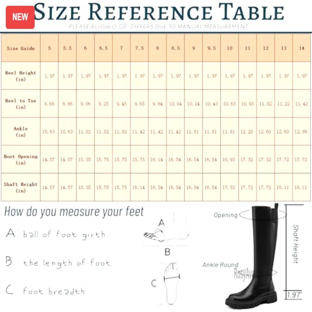 Women's Knee High Boots Platform Lug Sole Stretch Calf Riding Boots - Picture 6 of 7